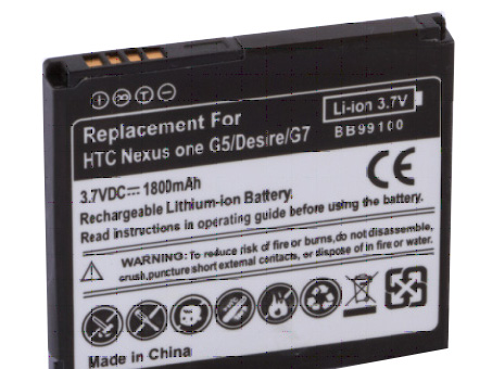 Reemplazo de batería del teléfono móvil para HTC Google Nexus One G5 Recambio de batería del teléfono móvil HTC Google Nexus One G5