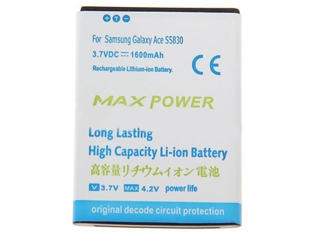 Reemplazo de batería del teléfono móvil para Samsung Galaxy ACE S5830 Recambio de batería del teléfono móvil Samsung Galaxy ACE S5830