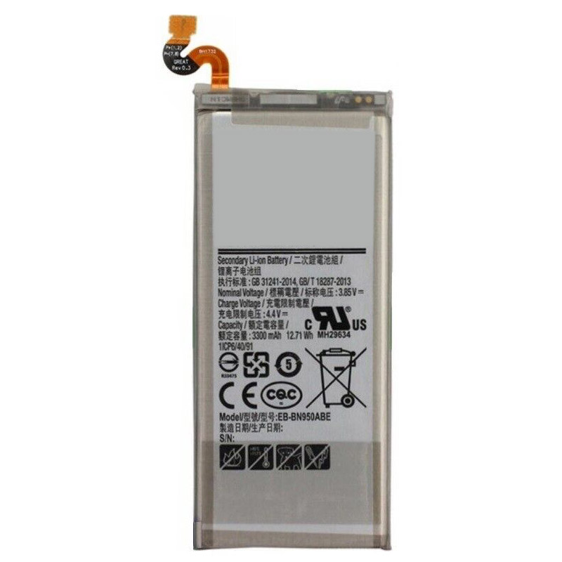 Reemplazo de batería del teléfono móvil para SAMSUNG N950 Recambio de batería del teléfono móvil SAMSUNG N950