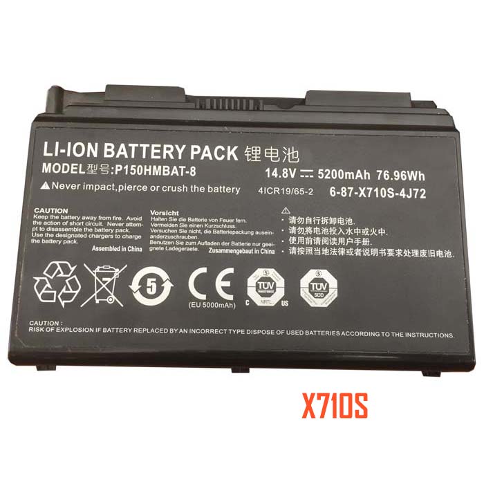 Reemplazo de Bateria de laptop para CLEVO P150HMBAT-8 Recambio de Bateria de laptop CLEVO P150HMBAT-8