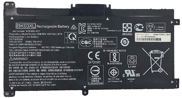 Reemplazo de Bateria de laptop para HP HSTNN-LB7S Recambio de Bateria de laptop HP HSTNN-LB7S