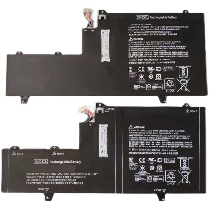 Reemplazo de Bateria de laptop para HP HSTNN-IB7O Recambio de Bateria de laptop HP HSTNN-IB7O