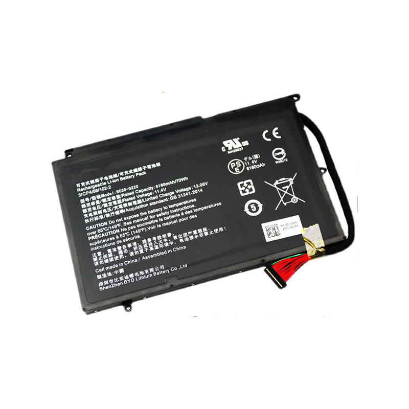 Reemplazo de Bateria de laptop para RAZER Blade Pro RZ09-02202E75-R3U1 Recambio de Bateria de laptop RAZER Blade Pro RZ09-02202E75-R3U1