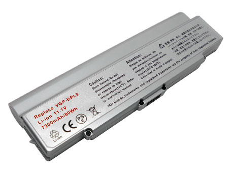 Reemplazo de Bateria de laptop para SONY VAIO VGN-CR13G/W Recambio de Bateria de laptop SONY VAIO VGN-CR13G/W